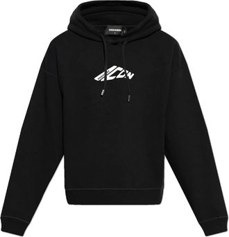 Dsquared2 Hoodie met Logo - Heren - Hoodies - Zwart - S - Katoen - Hoodies & sweatvesten