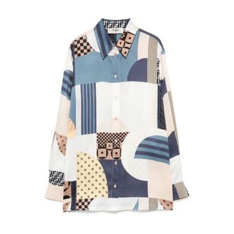 Fendi Dames, Blouses & Shirts, Veelkleurig, Maat: S