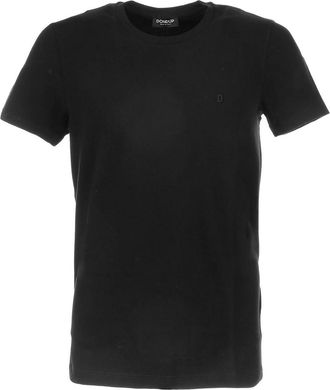 Dondup T-Shirt Nera Stretch In Jersey