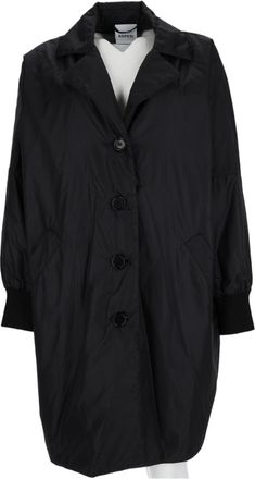 Aspesi Black Oversized Classic Collar Nylon Padded Jacket