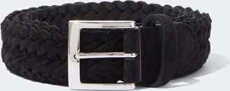 Kiton Braided suede belt