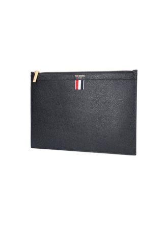 Thom Browne Mens Bags Black Calf Full Grain Leather