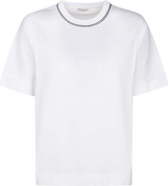 Brunello Cucinelli White Relaxed Cotton Shirt, Size Medium