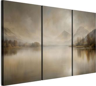 OEM Cuadro Sobre Lienzo Italiano De 90 X 60 Cm, Tr&iacute;ptico - Estilo R&uacute;stico - Naturaleza Cuadro Sobre Lienzo Italiano De 120 X 80 Cm, Tr&iacute;ptico - Estilo R&uacute;st
