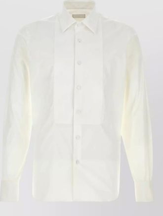 Prada stretch poplin shirt spread collar design