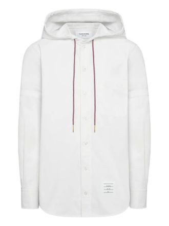 Thom Browne hooded armband shirt - Wit