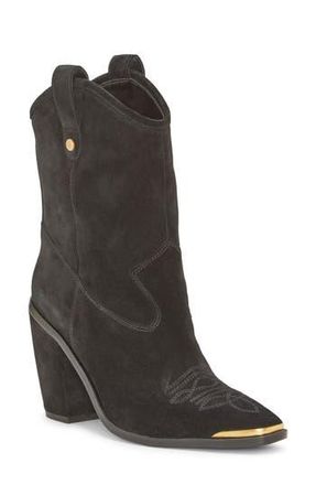 Vince Camuto Abel Western Boot in Black Sisued at Nordstrom Rack, Size 11 Regular Calf