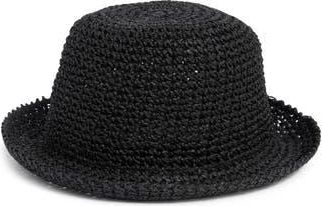 Kate Spade New York Straw Cloche in Black at Nordstrom Rack
