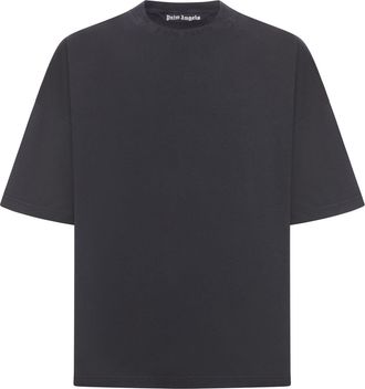 Palm Angels CURVED LOGO LOOSE COLLAR TEE - Palm Angels - Man