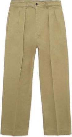 Fortela New York Heavyweight Cotton Gabardine Pleated Pants in Sand at Nordstrom, Size 31 Eu