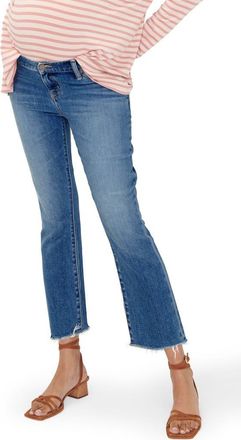 Hatch The Under The Bump Crop Maternity Jeans in Indigo at Nordstrom, Size 28