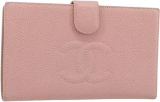 Chanel Pre-owned Long Wallet - Dames - Vintage Accessoires - Roze - ONE Size - Leer - Vintage