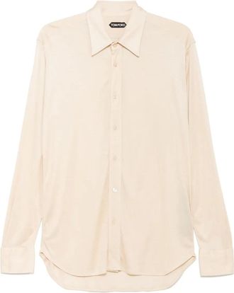 Tom Ford Camicia semi trasparente in seta - Toni neutri
