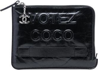 Chanel Pre-owned Zip Pouch - Dames - Vintage Clutch - Zwart - ONE Size - Vintage