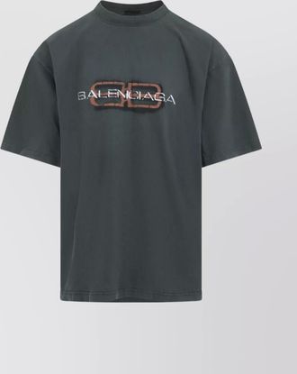Balenciaga cotton medium fit logo print t-shirt