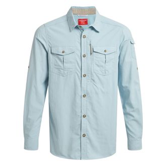 Craghoppers Heren Adventure III Nosilife shirt met lange mouwen (Niagara Blauw)