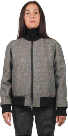 Lardini Winter Wol Damesjas - GRI - Dames - Bomber jackets - Grijs - M - Wol - Jassen