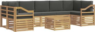 vidaXL Conjunto De Sof&aacute;s De Exterior 8 Uds. Blanco Y Antracita Vidaxl