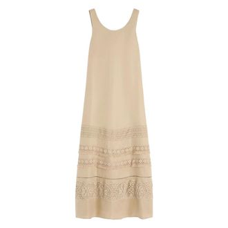 Max Mara Maxi Dresses, female, Beige, Size: 3XS Max Mara Weekend Dresses