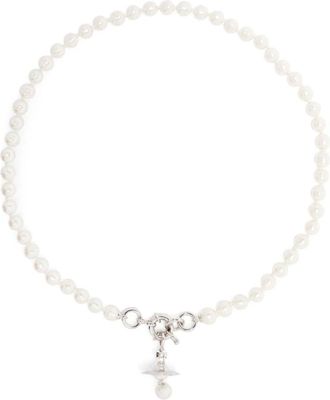 Vivienne Westwood Small Claude Pearl Necklace - Dames - Kettingen - Wit - ONE Size - Accessoires