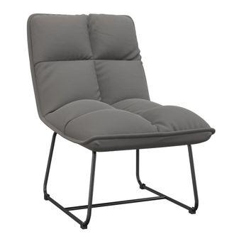 vidaXL Silla Con Estructura De Metal Terciopelo Gris Claro Vidaxl
