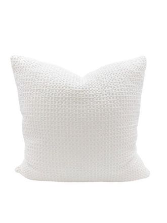 Anaya with Love Cool Cotton Waffle Weave Pillow with Down Alternative Insert in White at Nordstrom, Size 2Ft 0In X 2Ft 0In