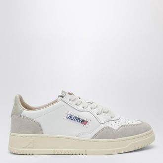Autry Medalist Low sneakers in white/beige leather and suede