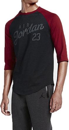 Nike Jordan Air Jordan 23 Raglan 3/4 Sleeve Short Black Red 724504-010