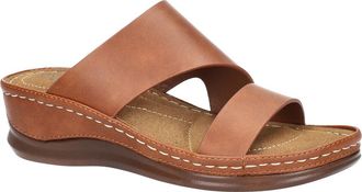 Easy Street Larrain Wedge Slide Sandal in Tan at Nordstrom Rack, Size 7.5
