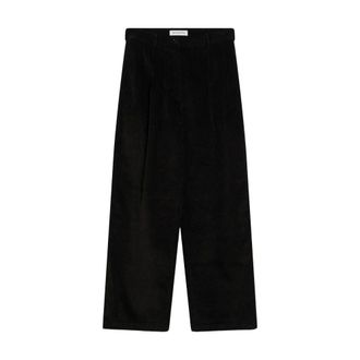 Frankie Shop Norstrand Pleated Corduroy Trousers - female - The Frankie Shop - Wide Trousers - Black - XS - Trousers