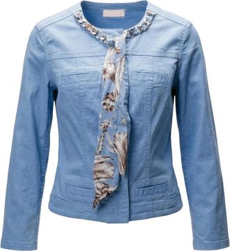 Liu Jo Celeste Jacket - Dames - Zomerjassen - Blauw - S - Katoen - Jassen