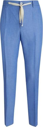 Brian Dales Heren, Broeken, Blauw, Maat: 2XL Linnen