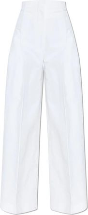 Jacquemus Wide-leg broek - Dames - Wijde Broeken - Wit - 2XS - Katoen - Broeken