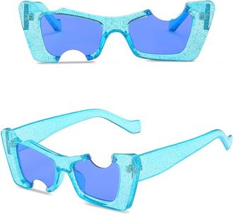 Generic Hip Hop Style For Womens Sun glasses Cat Eye Shape Fashion Stage Show For Women Sunglasses Male Female Sun Glass,Blue Blue 2026