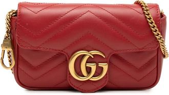Gucci Pre-owned Gucci Mini GG Marmont Matelasse Leather Flap Crossbody 476433 496334