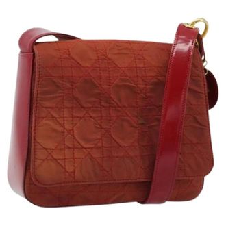 Dior Pre-owned Cross Body Bags, female, Red, Size: ONE SIZE Pre-owned Vintage Nylon Shoulder Bag