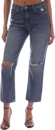 GANT Damesjeans van katoenen denim met een relaxte pasvorm (Blauw)