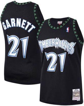 Mitchell & Ness Mens Mitchell & Ness Kevin Garnett Black Minnesota Timberwolves Hardwood Classics Swingman Jersey at Nordstrom, Size Small