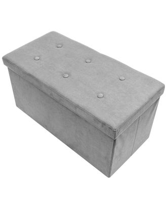 Sorbus Foldable Small Suede Storage Bench