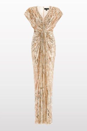 Jenny Packham Lacie Maxi Dress in Morganite at Nordstrom, Size 14 Uk