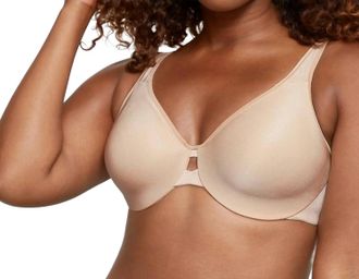 Bali Intimates Lilyette Minimizer Plunge Into Comfort Keyhole Underwire Bra In Taupe