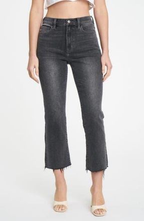 Daze Shy Girl High Waist Raw Hem Crop Flare Jeans in Haunted at Nordstrom Rack, Size 32