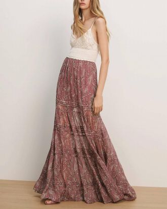 Veronica Beard Josiane Maxi Dress In Orchid Haze Multi