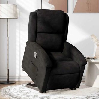 vidaXL Vidaxl - Sill&oacute;n Reclinable Elevable Terciopelo Negro