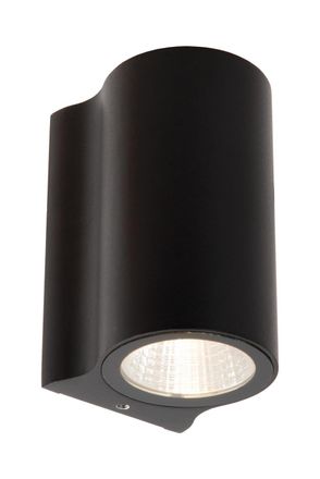 Lucide L&aacute;mpara de pared de aluminio con 1 led integrado, negro