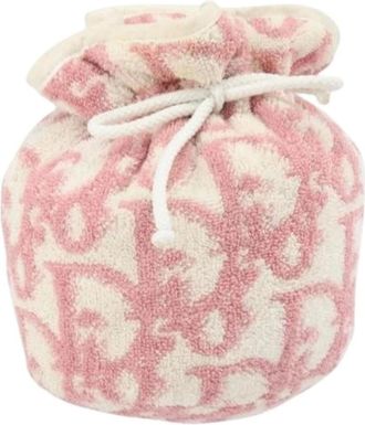 Dior Pre-owned Bucket Bags, female, Pink, Size: ONE SIZE Pre-owned Canvas Pouch