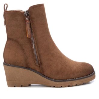 Xti Womens Suede Booties In Camel