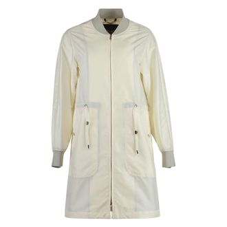 Moorer Single-Breasted Coats, female, Beige, XS, Techno Fabric Drawstring Jacket
