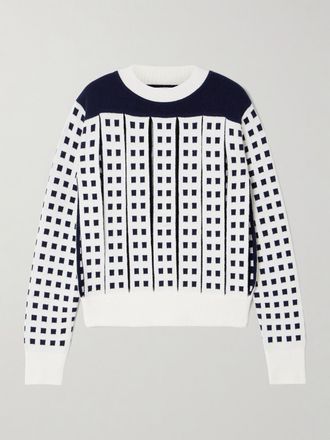 J.W.Anderson Pullover Cut-out In Maglia Jacquard - Bianco