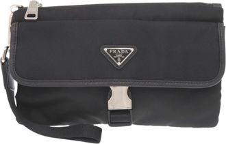 Prada Black Nylon Clutch Bag (Pre-Owned)
